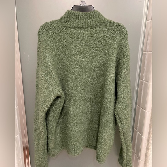 NWT Cozy Green Wool Alpaca Blend Sweater - Picture 5 of 5